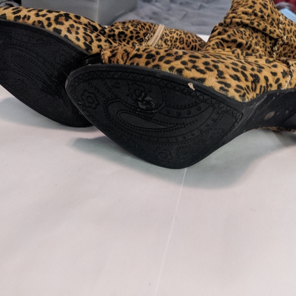 Open toe booties/ leopard - Picture 1 of 2